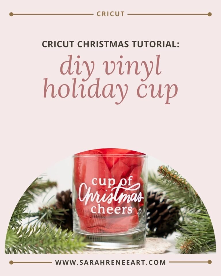 Easy Cricut Christmas Gift: Vinyl Cup Decal