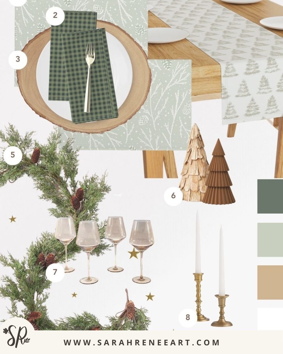 Holiday Tablescape Inspiration: Neutral Rustic - sarahreneeart.com